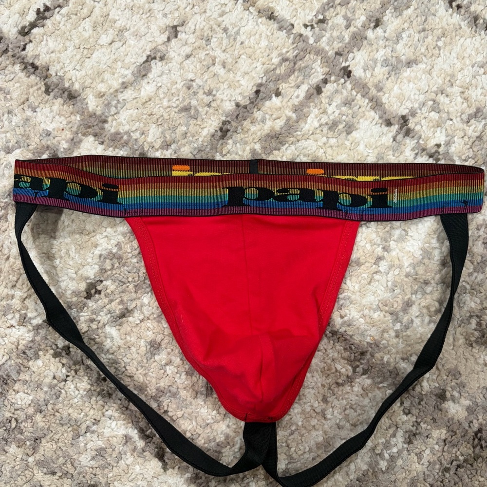 Papi Red Pride Jock L NWOT
